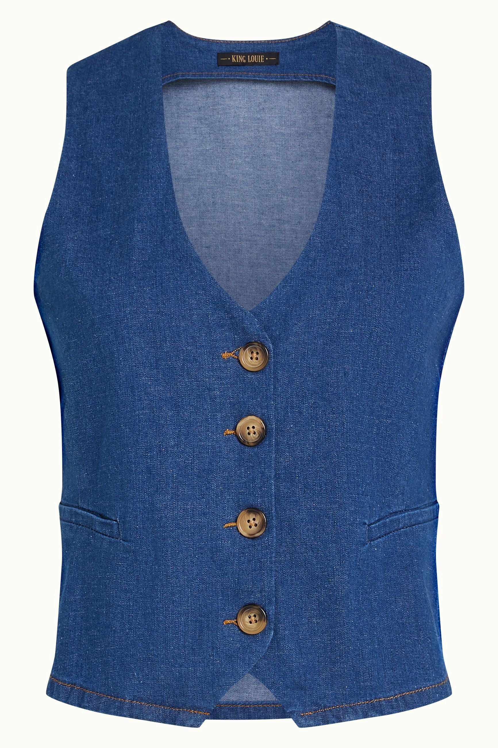 Bianca Gilet Chambray - Image 5