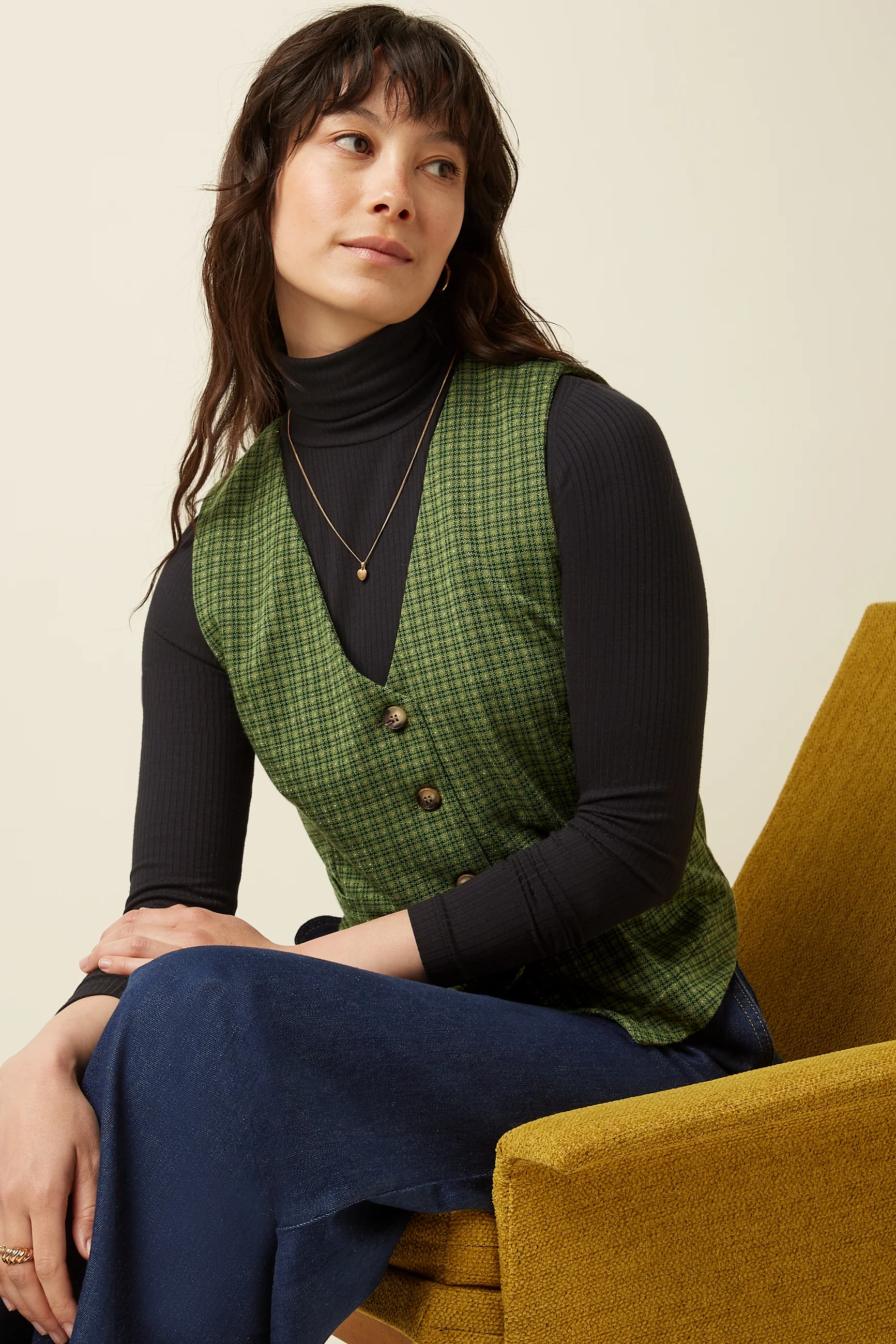 Bianca Gilet Ivy Check - Image 4