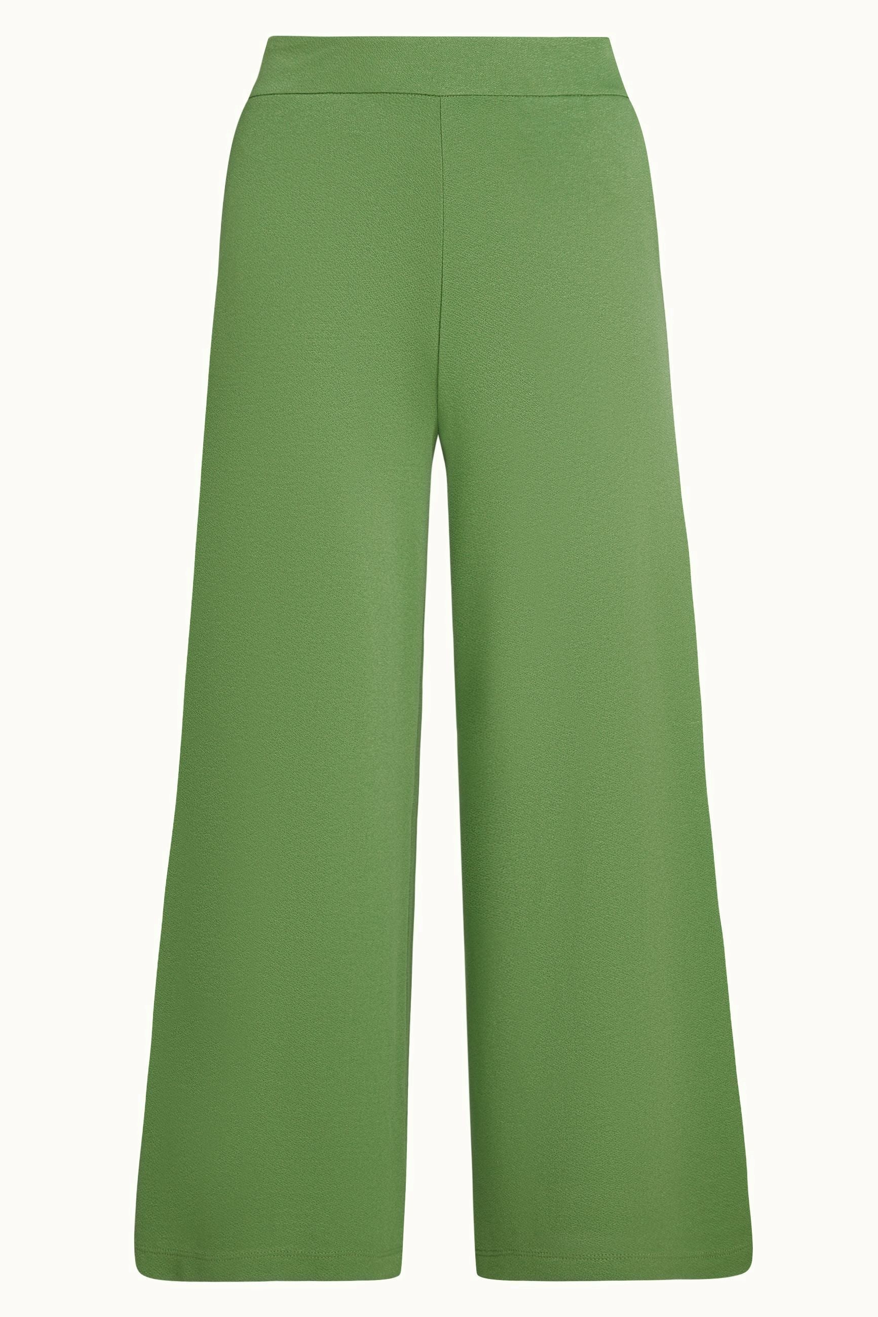 Border Palazzo Cropped Pants Milano Crepe - Image 4