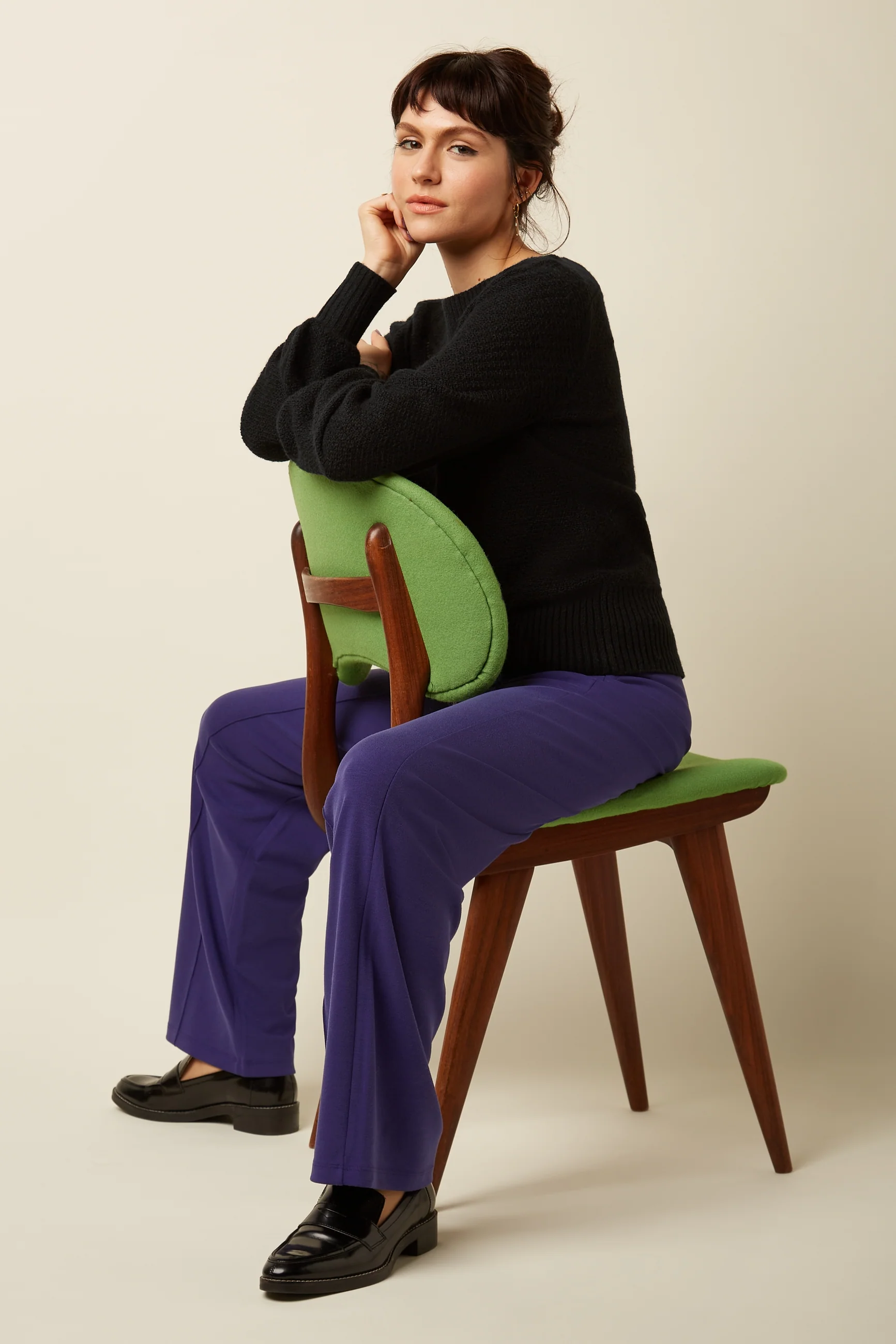 Border Pintuck Pants Milano Uni - Image 3