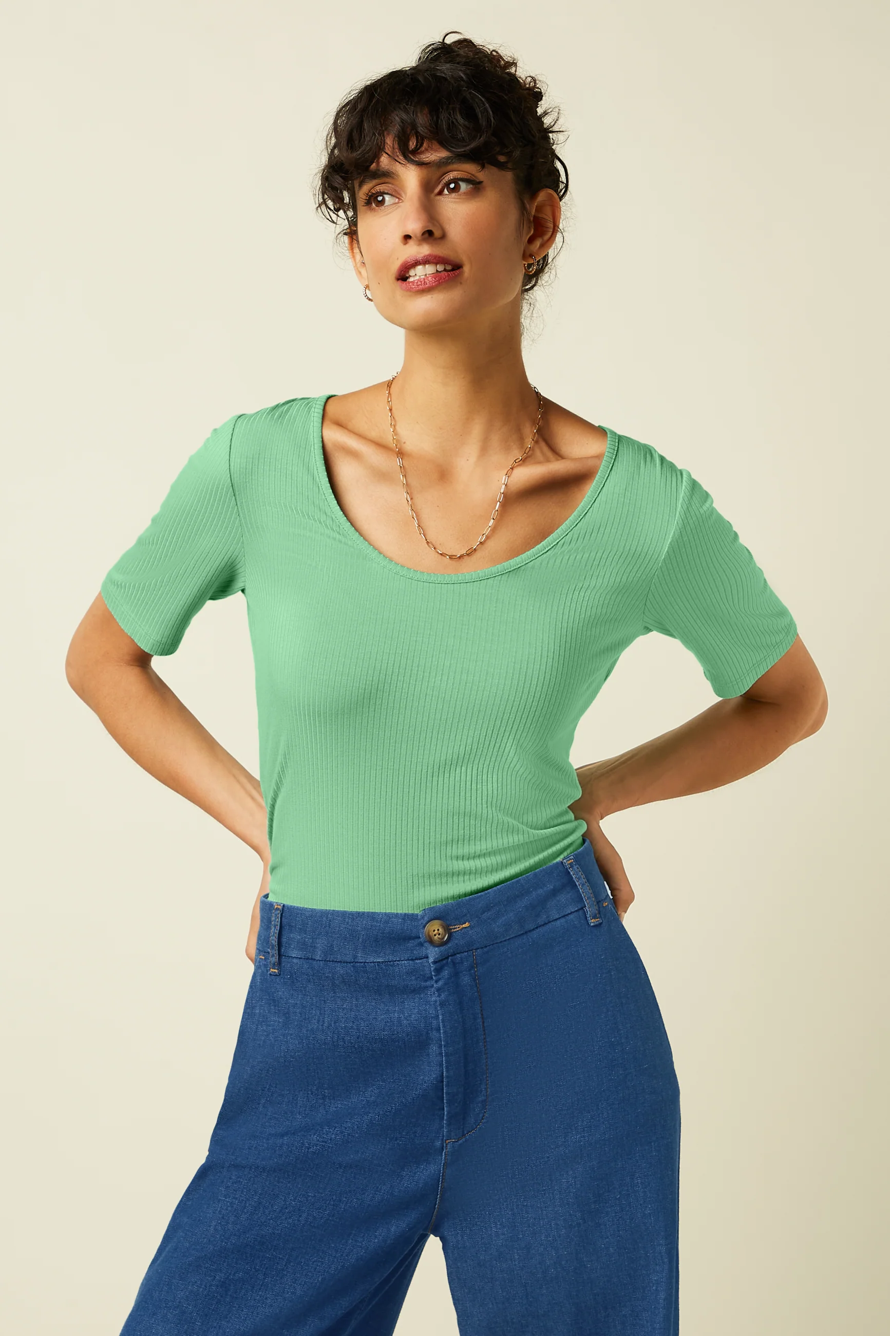 Carice Top Uni Rib - Image 2