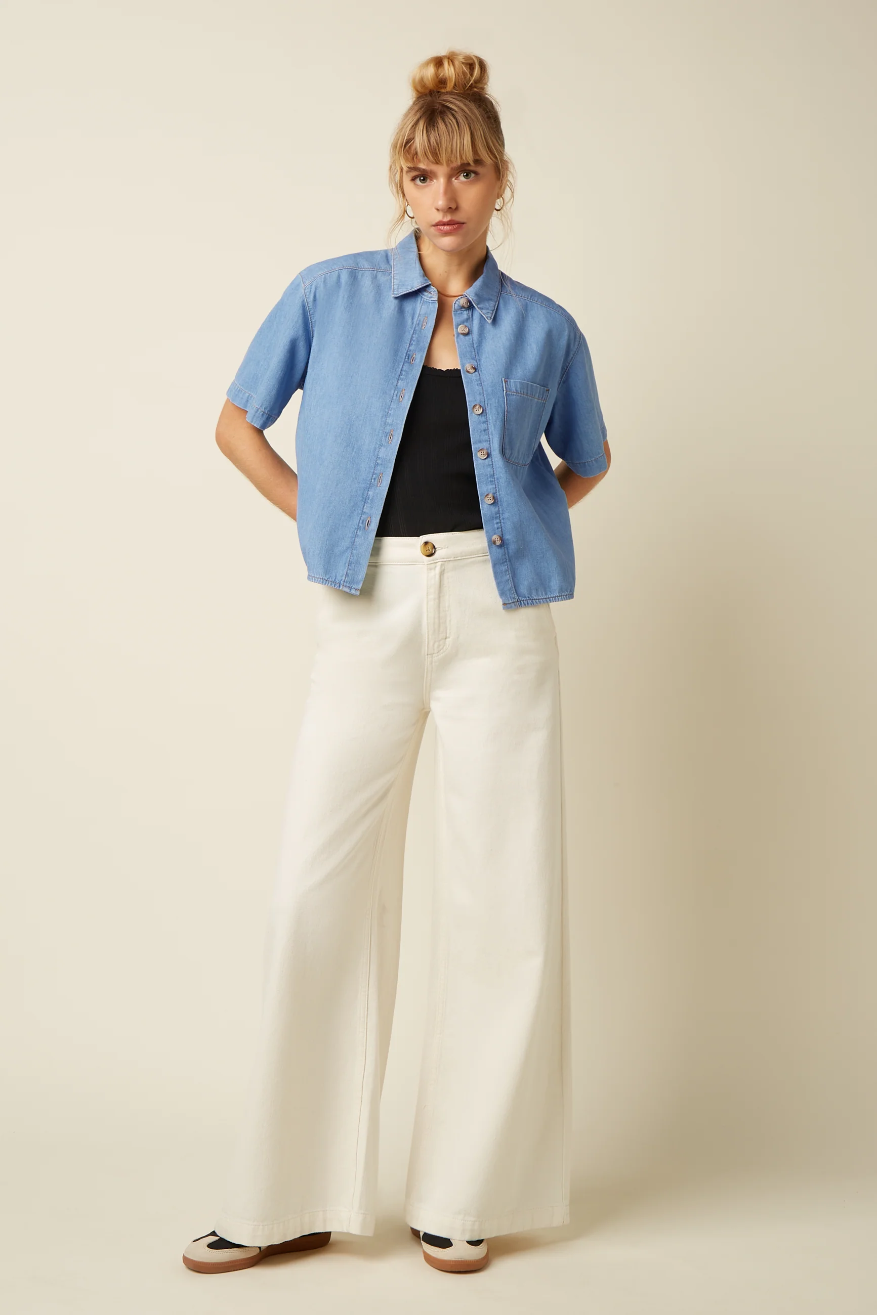 Evelina Blouse Festa Light Denim - Image 2