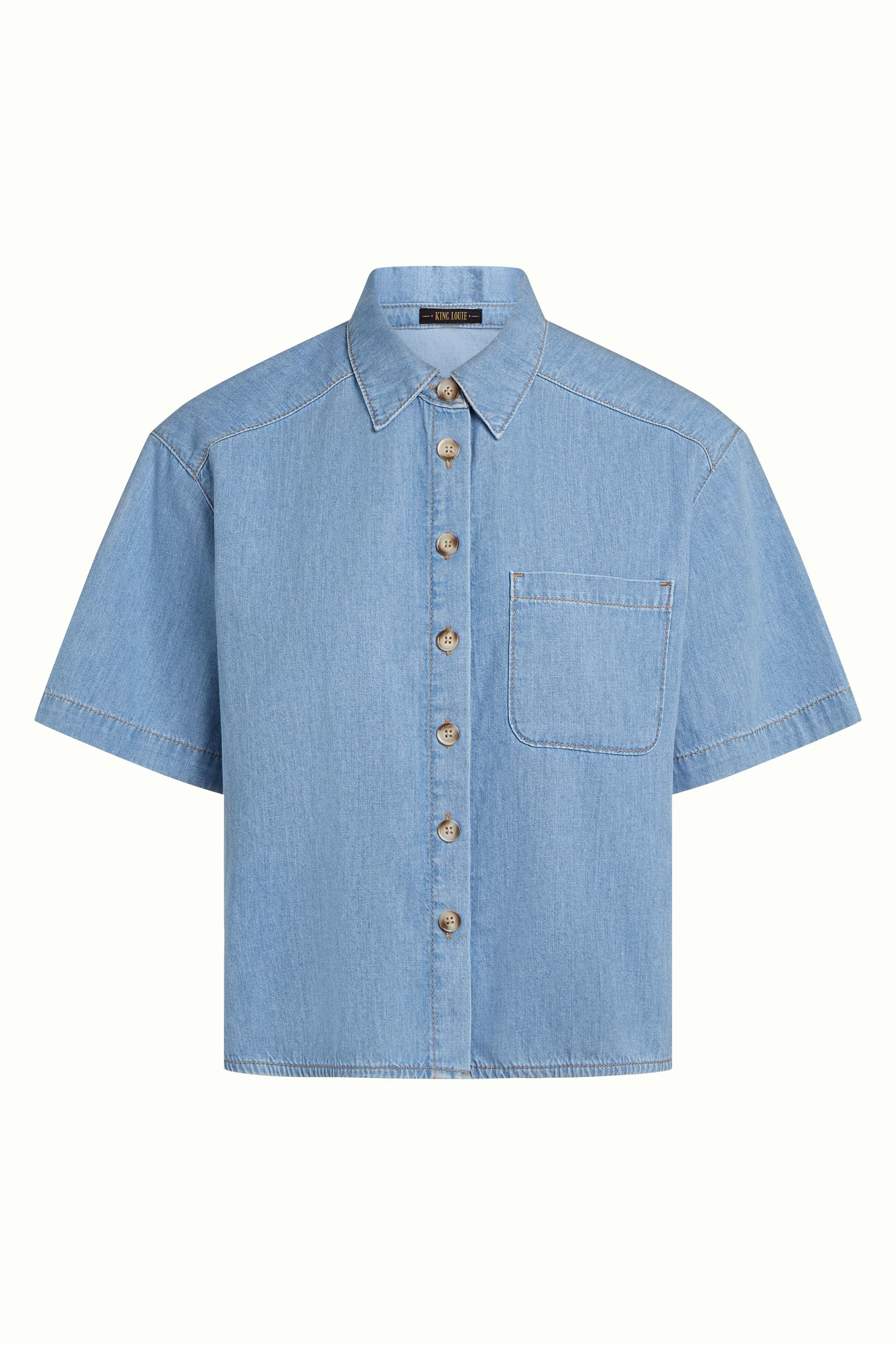 Evelina Blouse Festa Light Denim - Image 4