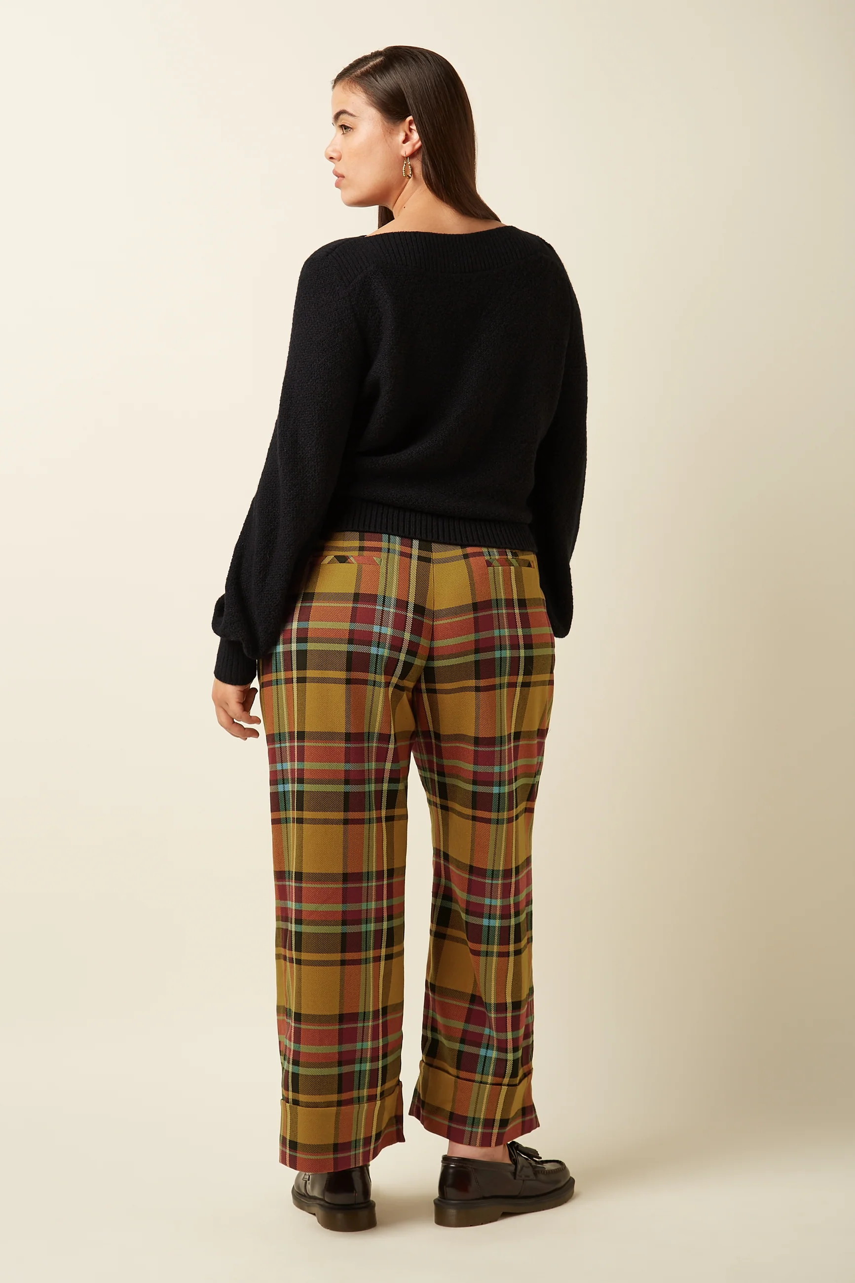 Federica Cuff Pants Caroll Check - Image 4
