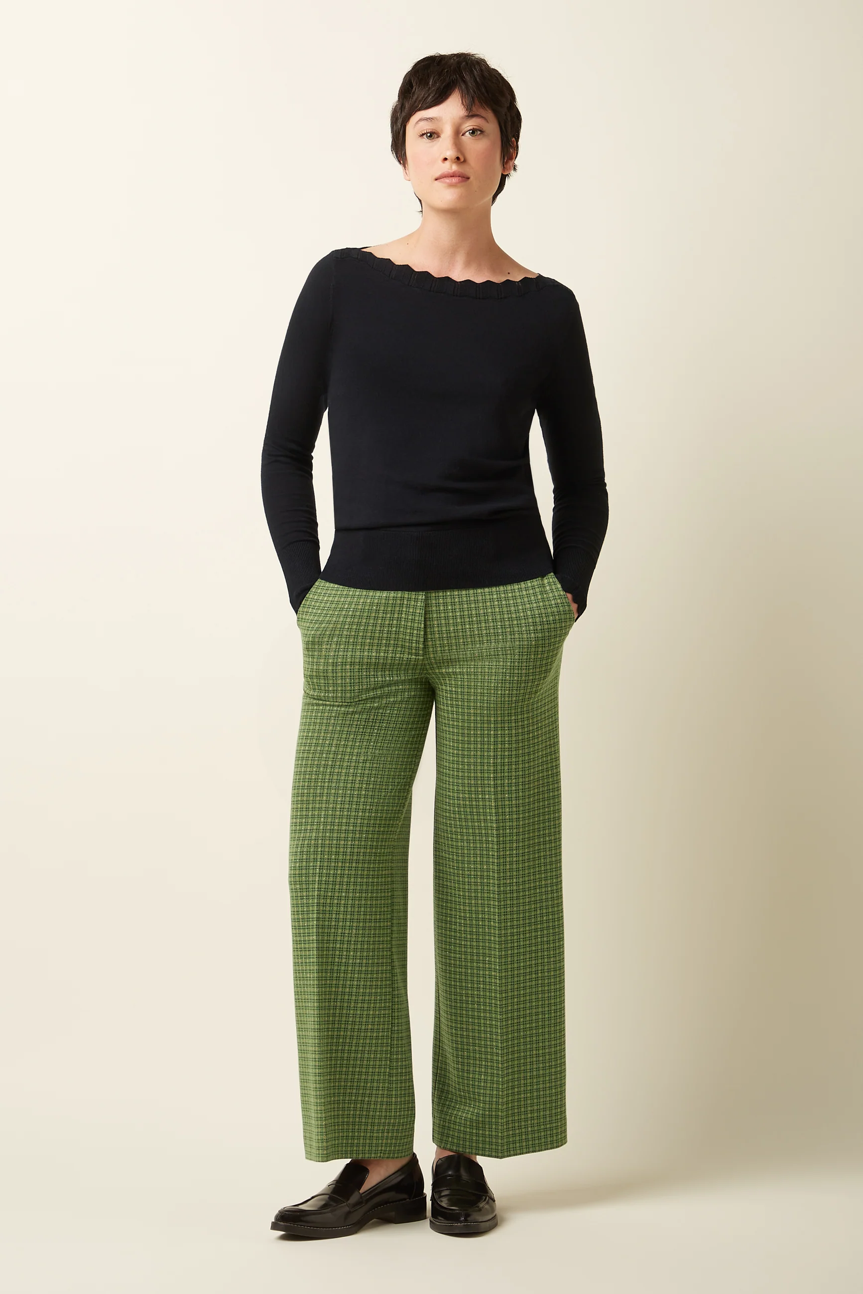 Federica Pants Ivy Check - Image 2