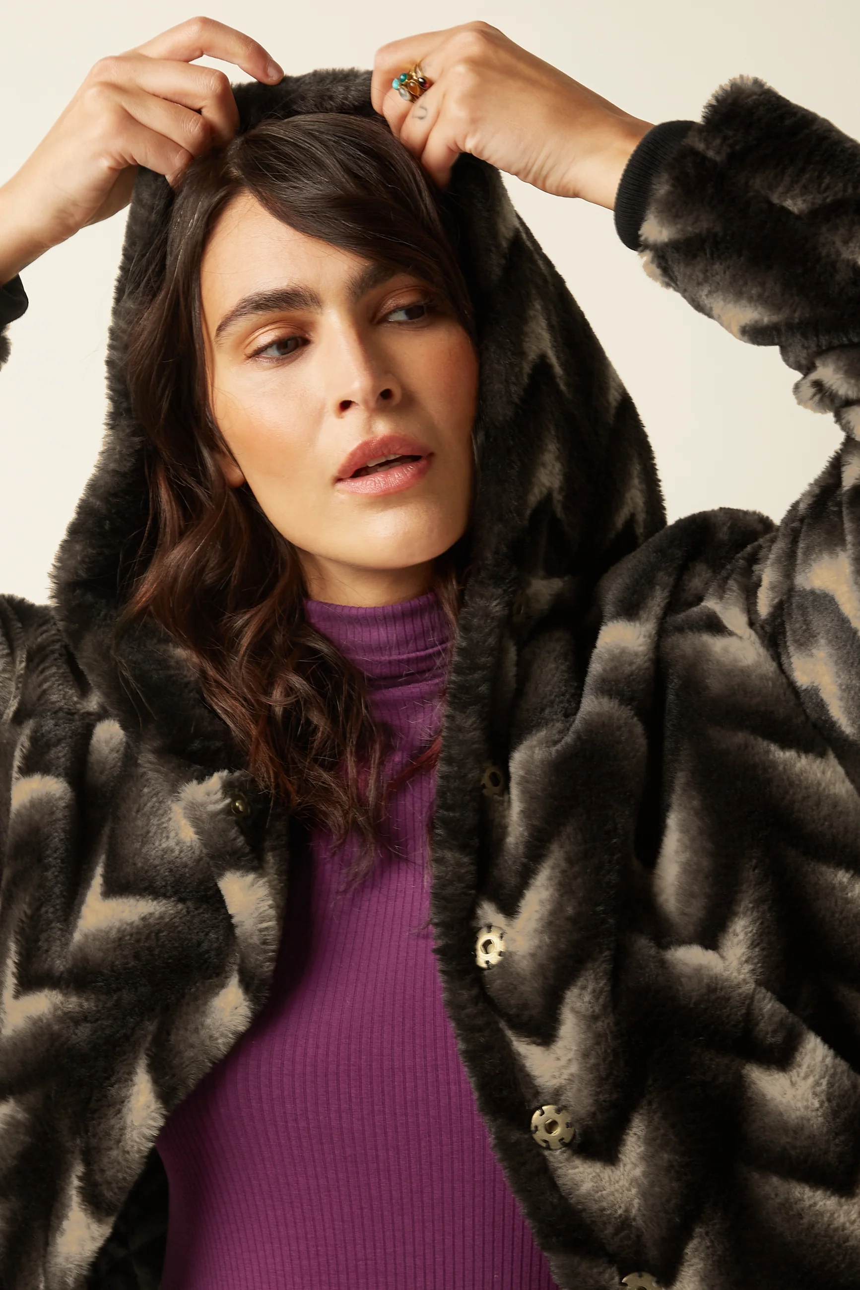 Judy Coat Deco Fur