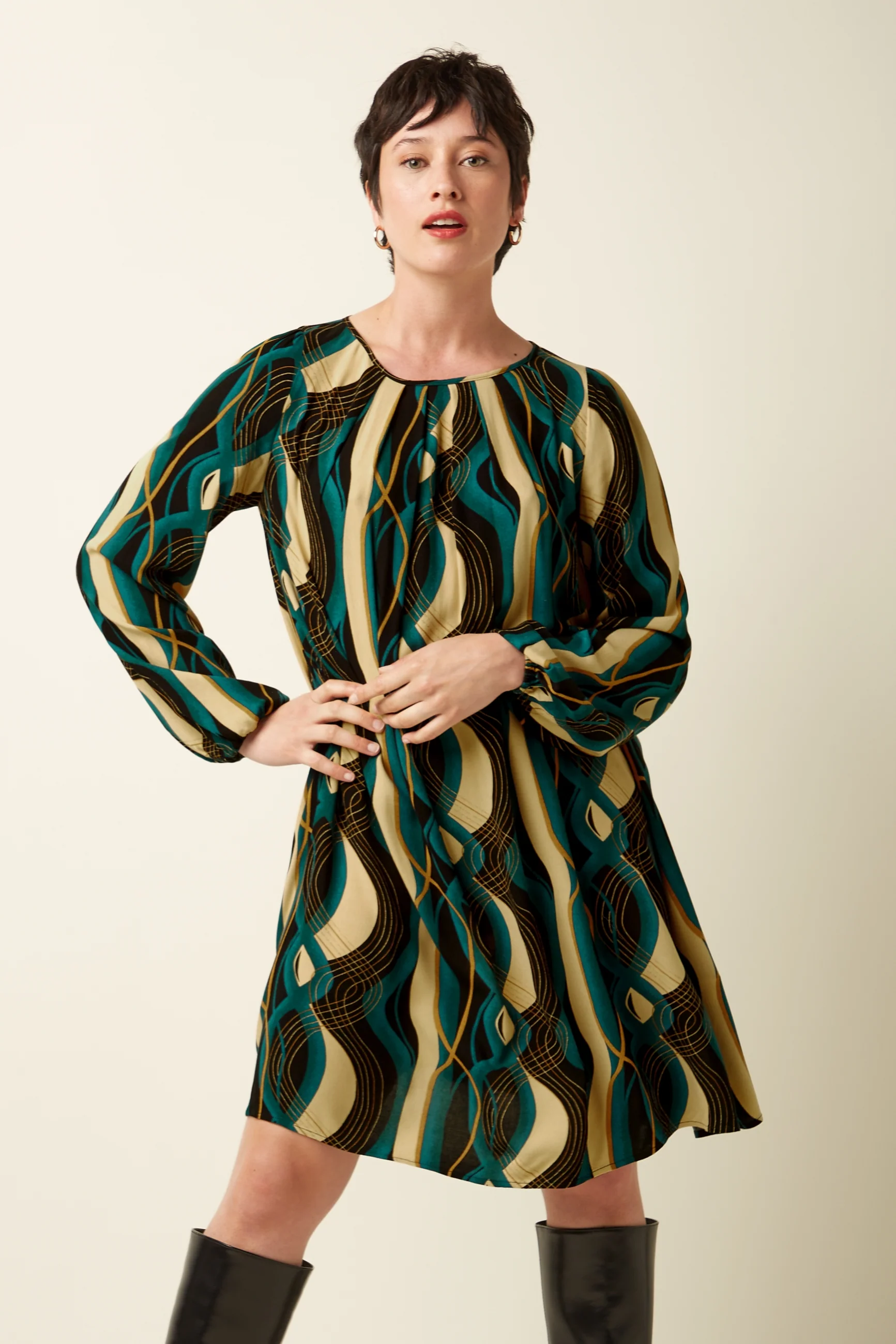 Laura Pleat Dress Elysse