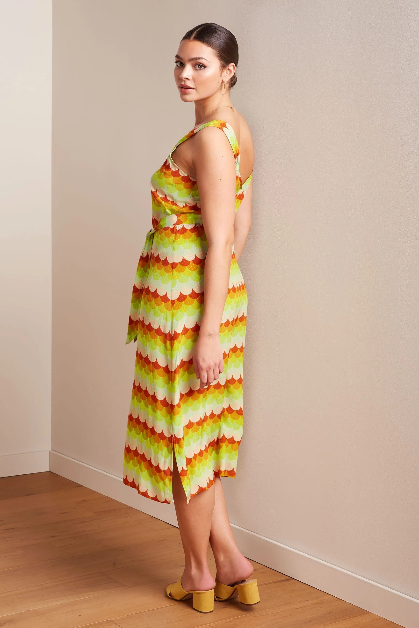 Lenny Midi Dress Peaches - Image 3