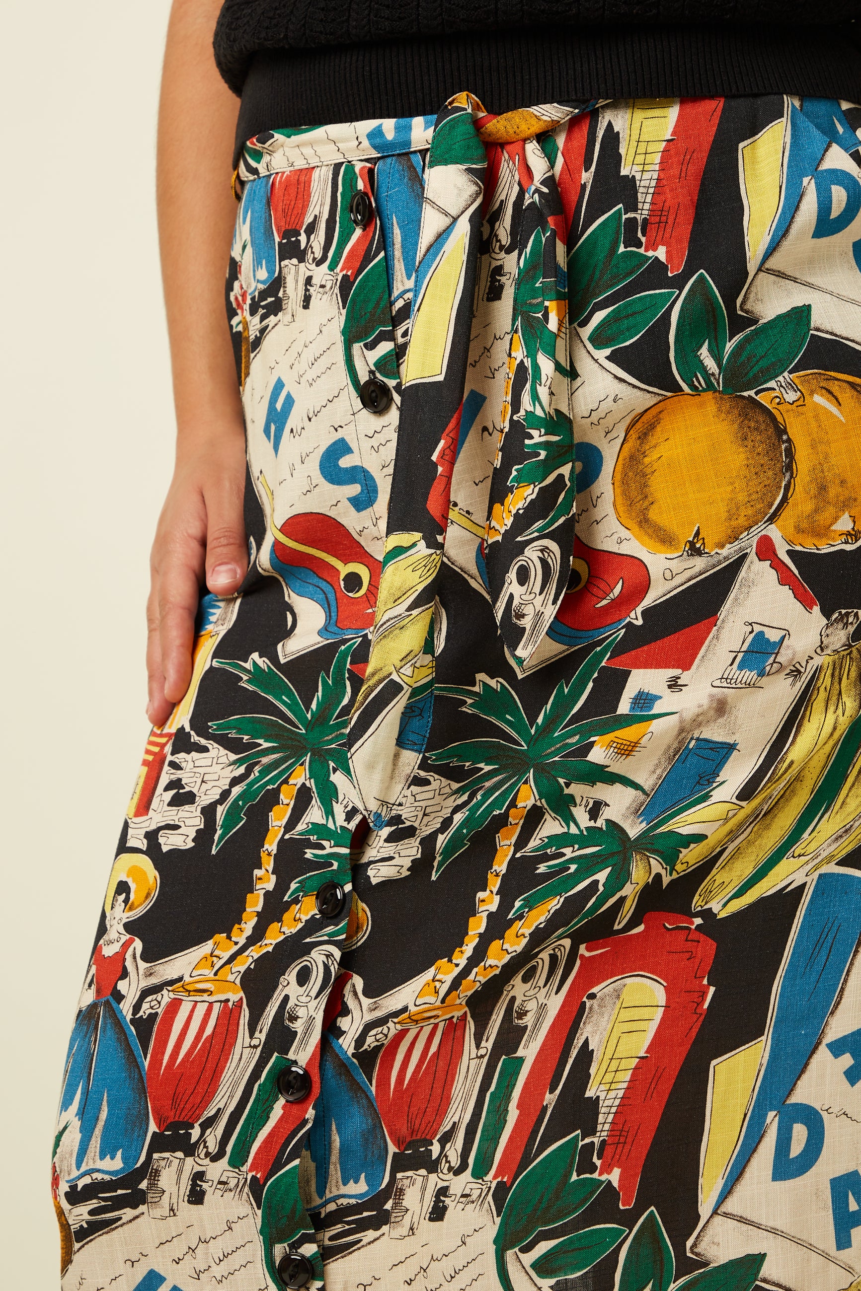 Lola Button Skirt Tropez - Image 4