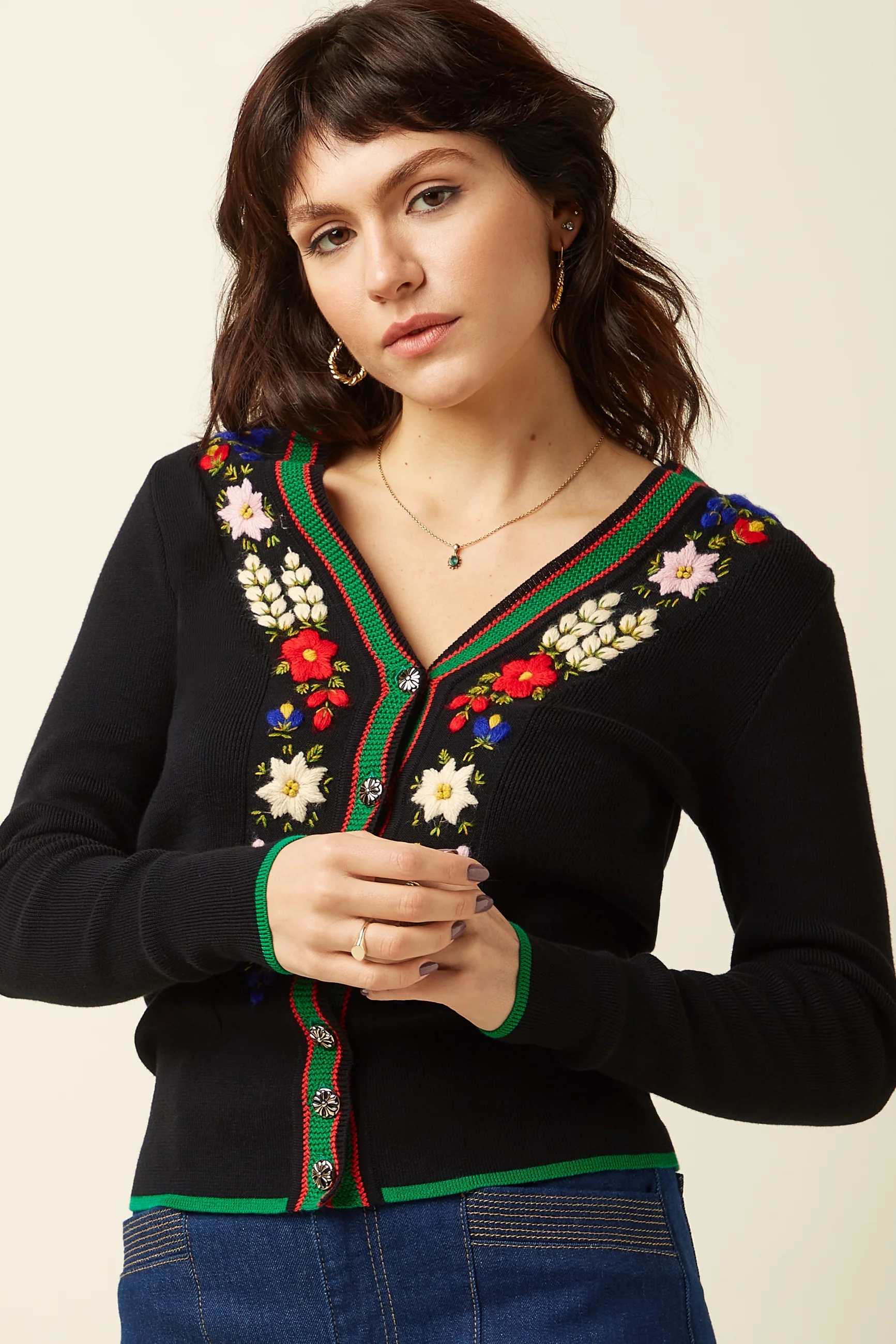 V Rib Cardi Perry