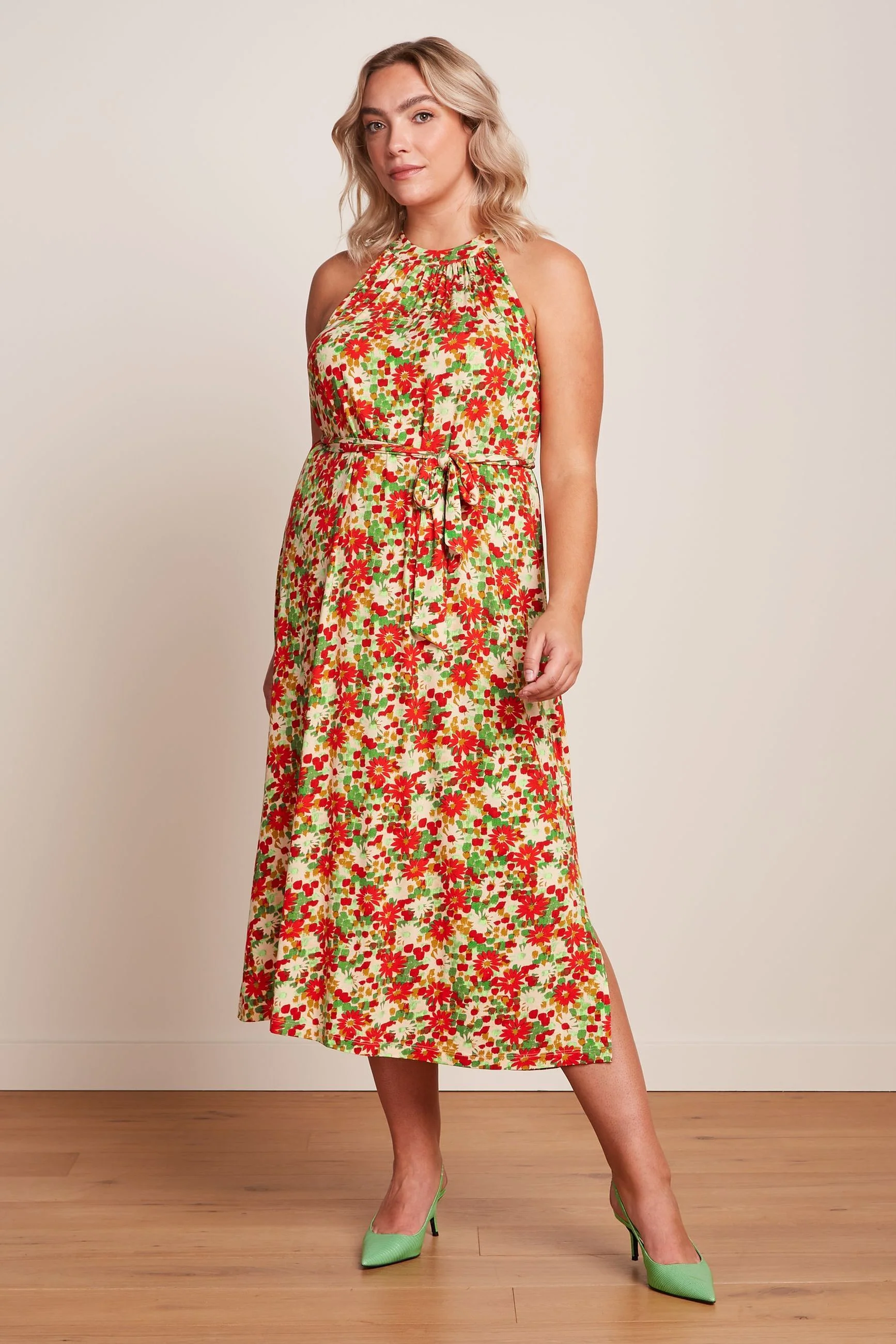 Virna Midi Dress Punch